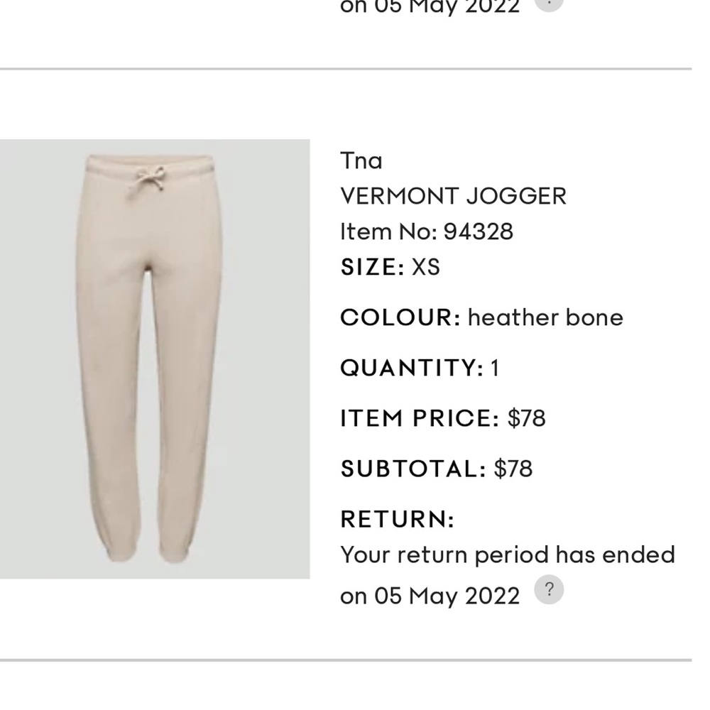 Aritzia TNA Jogger Waffle Sweatpants